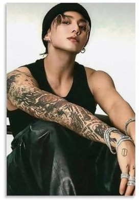 HUEAEHAHE Jungkook (6) Poster, Raumdekoration, Leinwandposter, ästhetischer Poster, Druck, Wandkunst, Dekor-Poster, 30 x 45 cm, ungerahmt, 9