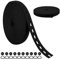 Lvjkes Goma elastica costura, 8m x 2cm Cinta elastica costura con ojales, Alta elasticidad y durabilidad, Elastico costuras, Adecuado para coser ropa, pantalones (Negro-8M)