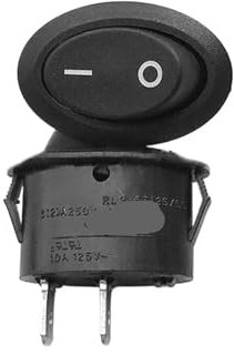 RL3-6 T125/55 zweipoligen ovalen Schalter Netzschalter 6A250V Wippschalter(10 pcs)