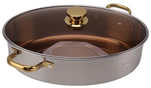 Xiuganpo Fish Vapor Pot, Uniform Heating Large Space Made of Stainless Steel Muffled Fish Pot Multifunctionally Versatile Dishwasher with a Ceramic Pan for Cooking