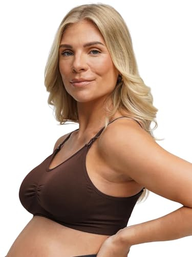 creamy fabrics Still BH Damen ohne Bügel nahtlos mit Einhand Clips | Weiches Stretchmaterial mit verstellbaren Trägern und BH Verlängerung für flexible Passform während der Stillzeit