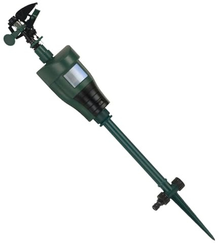 Bemonew Bewegungssensor Sprinkler zur Abschreckung von Tieren Bewegungssensor Sprinkler, Einstellbar 360° Aktiviert zum Schutz von Pflanzen Tierabschreckung für Garten