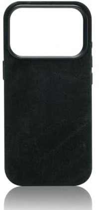 RNOZX Luxuriöse magnetische Faserhülle für iPhone 15 Pro, kabelloses Laden, stoßfeste Schutzhülle (für iPhone 15 Pro/DXR, Schwarz)