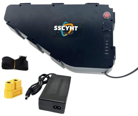 SSCYHT ,52V20Ah, 72V 60V 52V 48V Triangle Ebike Battery 20Ah 25Ah Lithium Battery Pack with BMS and Charger Replace for Electric Bike Motor Kit