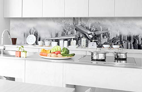 Dimex Küchenrückwand Folie selbstklebend Flugzeug | Klebefolie - Dekofolie - Spritzschutz für Küche | Made in EU - 350 cm x 60 cm