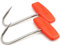 TIHOOD 2 ganci per macelleria, a forma di T, con manico, in acciaio inox, kit di attrezzi per macelleria, 2 pezzi, colore: arancione