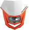 Polisport 8657400038 - HALO-Scheinwerfer aus Polypropylen mit Halogenlampe, kompatibel mit allen Motocross-/Enduro-Modellen in Farbe weiß/orange