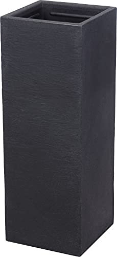 Pflanzkübel Betonoptik, Säule 80 cm grau, Pflanztopf, Pflanzsäule