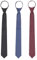 WANYING 3 × Herren Reißverschluss Krawatten 6cm Schmale Vorgebundene Krawatten Casual Business Länge 54cm - Schwarz & Dunkelblau & Bordeaux