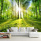 Tapete Foto Poster Riesen Fototapete 3D Wald Sonnenschein Natur Landschaft Wandbild Wohnzimmer Schlafzimmer TV Sofa Hintergru Tapete 3d wandbild tapeten vintage Moderne Hintergrundbild-430cm×300cm