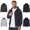 Iron Mountain Felpe con cappuccio e zip in pile morbido da uomo, Blu Navy, L
