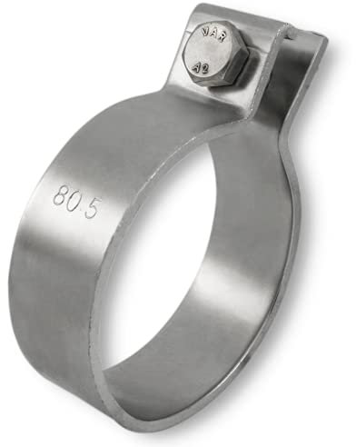 DIN Schelle Edelstahl Massive Klemme Rohrschellen von 30,2-124,5 mm (80,5mm - 3,15)