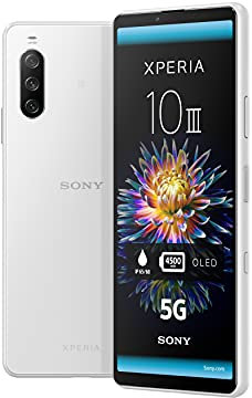 Sony Smartphone Xperia 10 III 5G (15,2 cm 21:9 Wide Full HD+ OLED Display Tripla Camera System Android 11 SIM Free, 6 GB RAM, 128 GB di memoria, 24 + 6 mesi di garanzia del produttore [Amazon