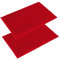 PANA® Badeteppich-Set 'Paris' (2er Pack / 50 x 80 cm) • Flauschige Duschvorleger für Badezimmer und WC • Chenille Badematten • Waschbare und rutschfeste Badvorleger • Farbe: Rot