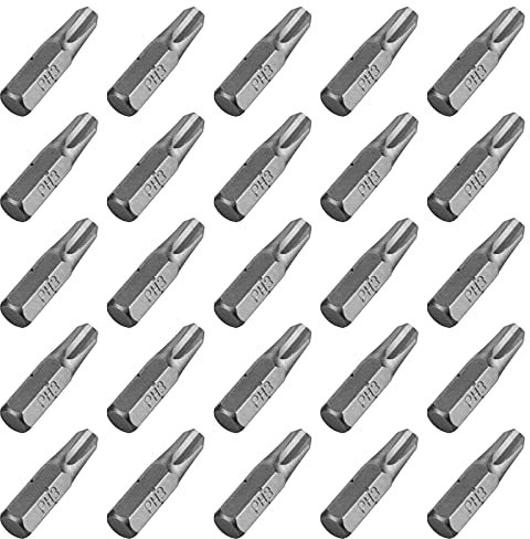 PH3 Bit-Sortiment, BAIDETS 25 Stück Schraubendreher Bits Set 25mm Länge,Schrauber-Bit, 1/4 Sechskantschaft, mit Bit Spender-Box