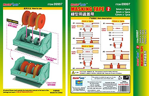 Master Tools Trumpeter 09997 - Masking Tapes 5Mm - 8Mm - 12Mm - Model Accessories