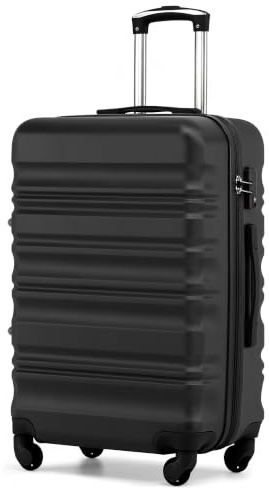 COOLIFE 24 Inch Medium Suitcase, Hard Shell Lightweight ABS+PC Luggage | Suitcase Medium with 360° Silent Wheels & TSA Lock, Hand Luggage Suitcase for Studying Abroad, Cruises & International Travel