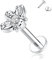 16G Titan Labret Ohrstecker Flache Rückseite Ohrringe Biene Lippen Ohrstecker Tragus Piercing Schmuck Ohrstecker mit Innengewinde 10mm Monroe Medusa Helix Ohrstecker Lobe Knorpel Muschel Ohrstecker