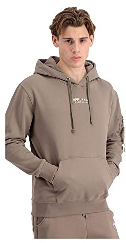 Alpha Industries Organics EMB Hoody Kapuzensweat für Herren Organic Brown