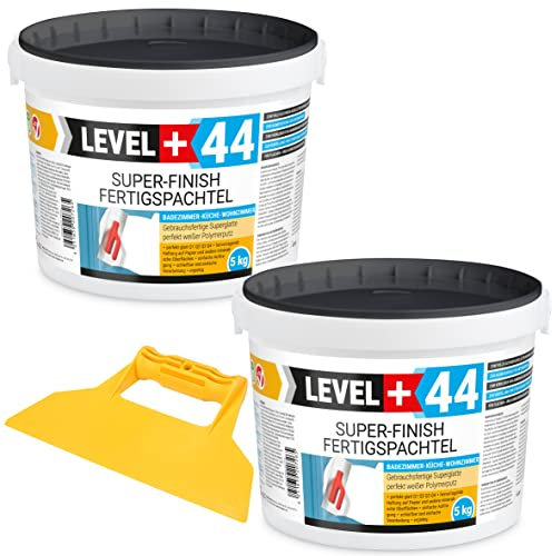 Level +44 Super Finish Spachtelmasse Weiß Innen für Wand & Decke - 5+5 kg