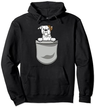 American Bulldog Brusttasche Hund Pullover Hoodie