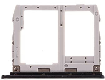 Kompatibel mit LG Q60 LMX525 Wagen Tablett Unterkunft Adapter Slot Kartenhalter für SIM-Karte + Speicherfach Micro Sd (Schwarz)