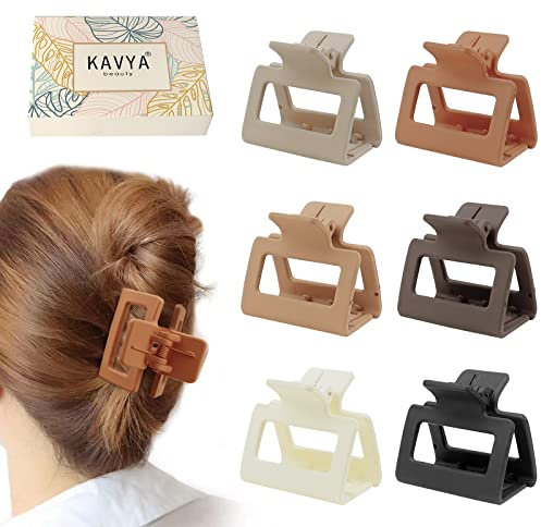 Kavya Haarklammer Klein Haarspangen Damen Dünnes Haar Dickes Haar Matt Haarklammern Damen Rutschfest 5,1cm Haarspange für Frauen und Mädchen Claw Clip