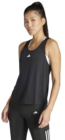 adidas Women's Train Essentials Minimal Branding Racerback Tank Top, Black, S