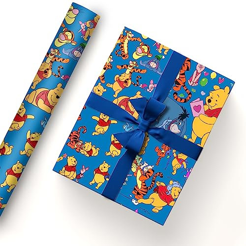 EYQQM 5 Stück Geschenkpapier, 50,8 x 76,2 cm, Kraftpapier, Geschenkpapierbögen für Kindergeburtstag, Party-Aufbewahrung, festliche Dekoration (blaue Freunde)