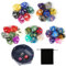 lahnao 35 Stück Polyedrische Würfel, 16mm DND Würfel Set mit Schwarzem Beutel und Würfelbrett, D10 Dungeons and Dragons Würfel (0-9) für DND, RPG, MTG und Andere Tabletop Spiele
