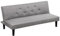 Baroni Home Sofá Cama 3 Plazas Tejido Convertible en Cama Acolchada, Sofá Reclinable con Patas de Plástico para Salón, Habitación de Invitados, Apertura 93 cm, 167x70x77 cm, (Gris)