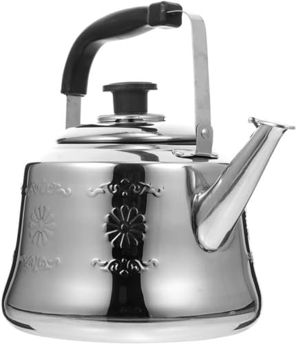 Tetera de acero inoxidable de 4 litros con mango anticalor para tu hogar, dormitorio, condominio o apartamento