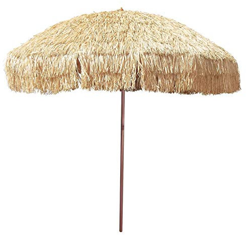asdchZen Extra Große Strandschirme Aus Stroh, 3 M, Markt-Tischschirme Für Garten, Rasen, Terrasse, Balkon, Veranda Und Pool
