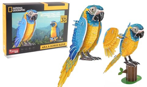 EXPLORA - Loro - 3D-Puzzles - 540212-94 Teile - Tiere - Level 4 - Ohne Kleber oder Schere - Vogel - BAU - National Geographic Lizenz - Bauspiel - Ab 8 Jahren