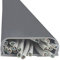 Cable Trunking, Floor Cord Covers, Square Paintable Cable Trunking with Rail Self Adhesive for Conference Rooms/Corridors/Grey/59 * 20Mm(Grey)