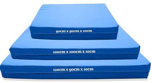 Kosiproducts Landing Tumbling Safety Crash Mat for Gym Training excercise, Bouncy Castle Boulldering Wall Large (120cm x 90cm) Royal Blue