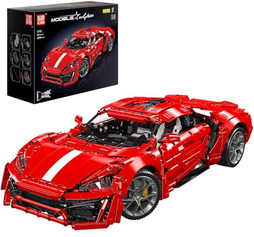 Mould King 13190 Technik Speed Champion Ferngesteuert Supersportwagen Bausteine Rennwagen Klemmbausteine Modell Sammlerauto Bausätze für Fans(4070 Teile)