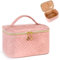 ZIOSINM Trousse Maquillage Femme Voyage, Petite Trousse de Toilette Trousse de Maquillage Femme, Makeup Bag Trousses de Toilette Femme Fille Voyage (Rose)