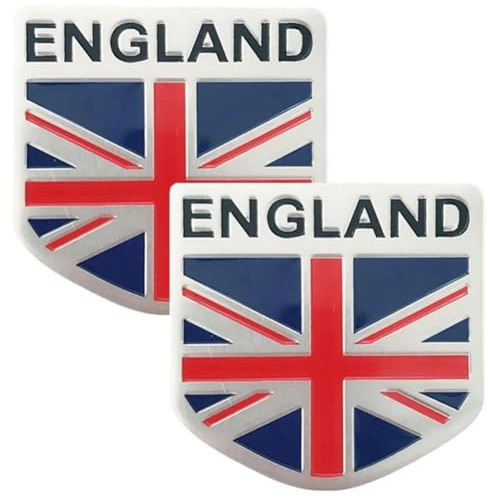 Lpitoy Badge Emblème De Voiture Drapeau Anglais 3D, 2 Pièces, Autocollant Adapté À Carrosserie De Voiture, Drapeau Britannique, Autocollant De Pare-Chocs, Décalcomanies De Décoration
