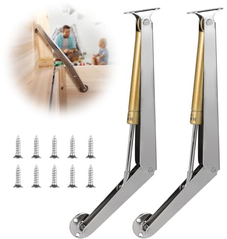 LALAGO 2 Stk. Gasdruckfeder Gasdruckdämpfer 150N/PC, Deckelstützscharniere Sich in Beliebiger Position Festhalten, Hydraulische Klappenscharnier Gasfederschrank Scharniere für Holzkiste Hängeschrank