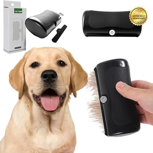 Fellwunder Bürste Hund, Groomify Pet Care Brush, Mr Waggy Tails Deshedding Brush, Hundebürste für Hunde, Pet Hair Removal Brush Grooming Tool, Grooming Combs For Cat and Dog