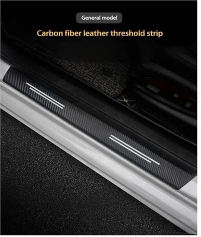 Anti Scratch Türschweller Schutz Leisten Für Sko&da VRS für Oct&avia für Fa&bi&a für Kamiq für Kar&oq für Kodiaq für Rapid für Superb 4 Stück Autotürschwelle Willkommenspedal Dekoration schützen Leder