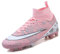 VTASQ Scarpe da Calcio Uomo High Top Spikes Tacchetti Professionale competizioni Scarpe da Allenamento Teenager Scarpe da Calcetto Prato Artificiale Rosa 40EU