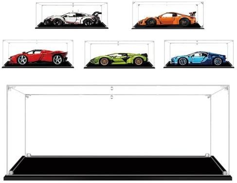 62x30x20cm 3mm Groß Acryl Vitrine für Lego Modellauto 1:8 Technic Lamborghini Sián 42115 Ferrari Daytona 42143 Porsche 911 42056 76139 42083 42172