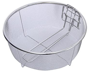 Panier à friteuse rond en acier inoxydable 20 x 20 cm