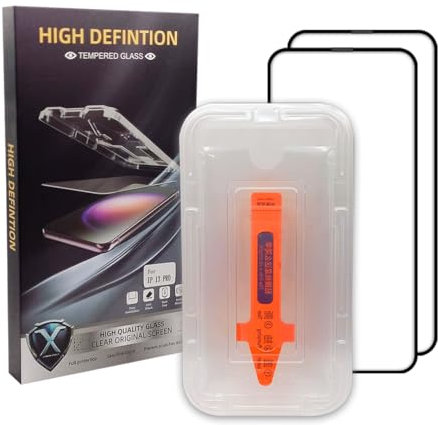 X-ARMOR SHIELD Pack of 2 Screen Protectors for iPhone 13 Pro with Auto Dust-Elimination Installation Tool
