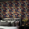 Selbstklebende Tapete Schädel Gelbe Blätter Strukturtapete Wandtattoo Schlafzimmer Tapete Selbstklebend Vliestapete Wallpaper for Living Room Tapeten Leicht zu Entfernen Wandschutzfolie 38.6x100.6cm
