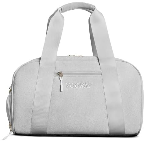 Vooray Burner Gym Duffel Bag Turnbeutel für Damen und Herren mit Schuhfach Weekender Übernachtung & Reise Duffel für Sport und Workout, asche, Einheitsgröße, Burner Gym Duffel