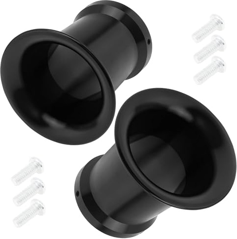 Windance 2PCS 50mm 1.97pollici Filtro Aria per Carburatore Tromba Velocità Stack Imbuto Compatibile per PE VM 21mm 24mm 26mm 28mm 30mm, CNC Alluminio Carb Ingresso Ventosa Cup (Nero)