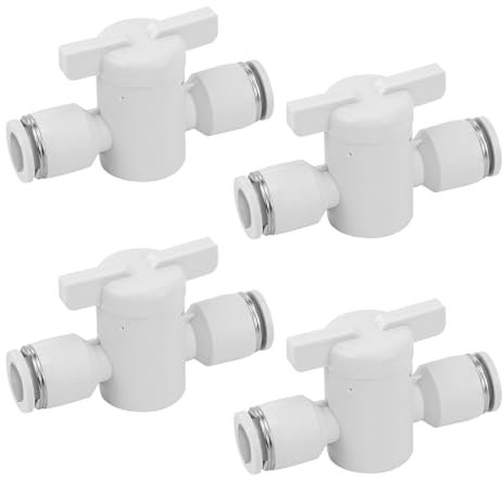 Connecteur pneumatique, valve pneumatique de 8 mm, robinet à boisseau sphérique pneumatique avec robinet d'arrêt, connecteur droit pour raccord rapide, conduites d'air